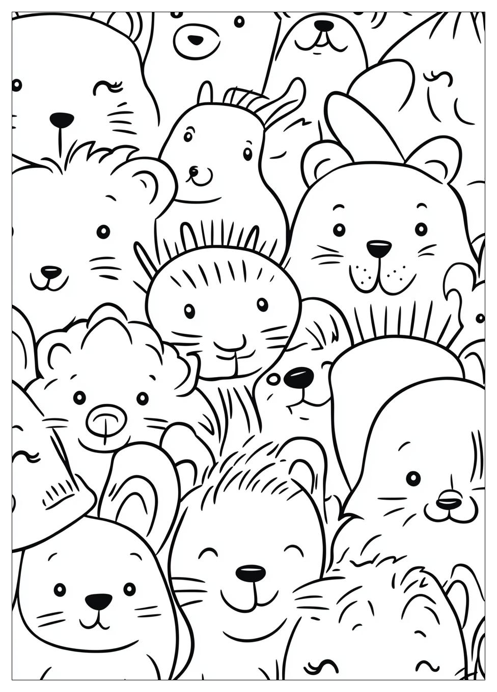 Smiling Critters Coloring Pages-3