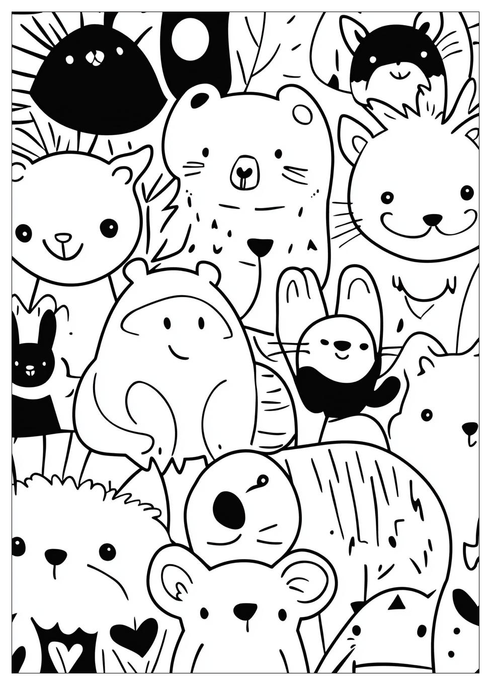 Smiling Critters Coloring Pages-8