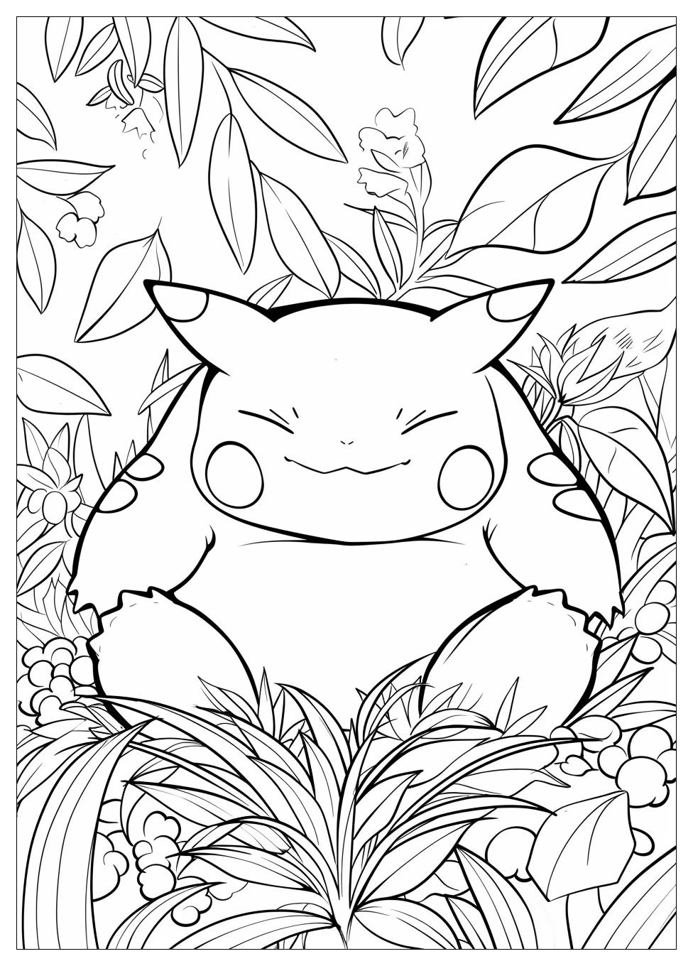 Snorlax Coloring Pages-10