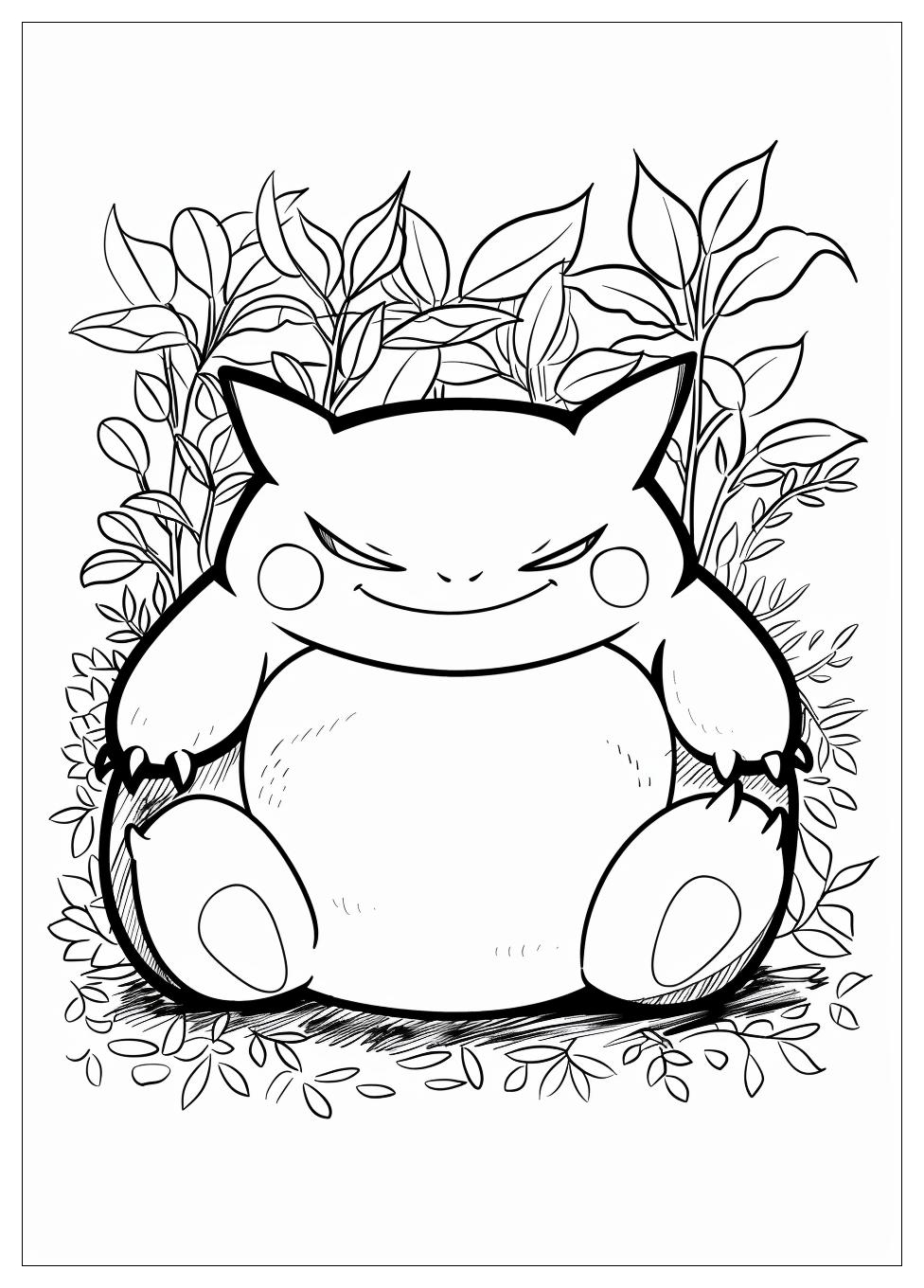 Snorlax Coloring Pages-11