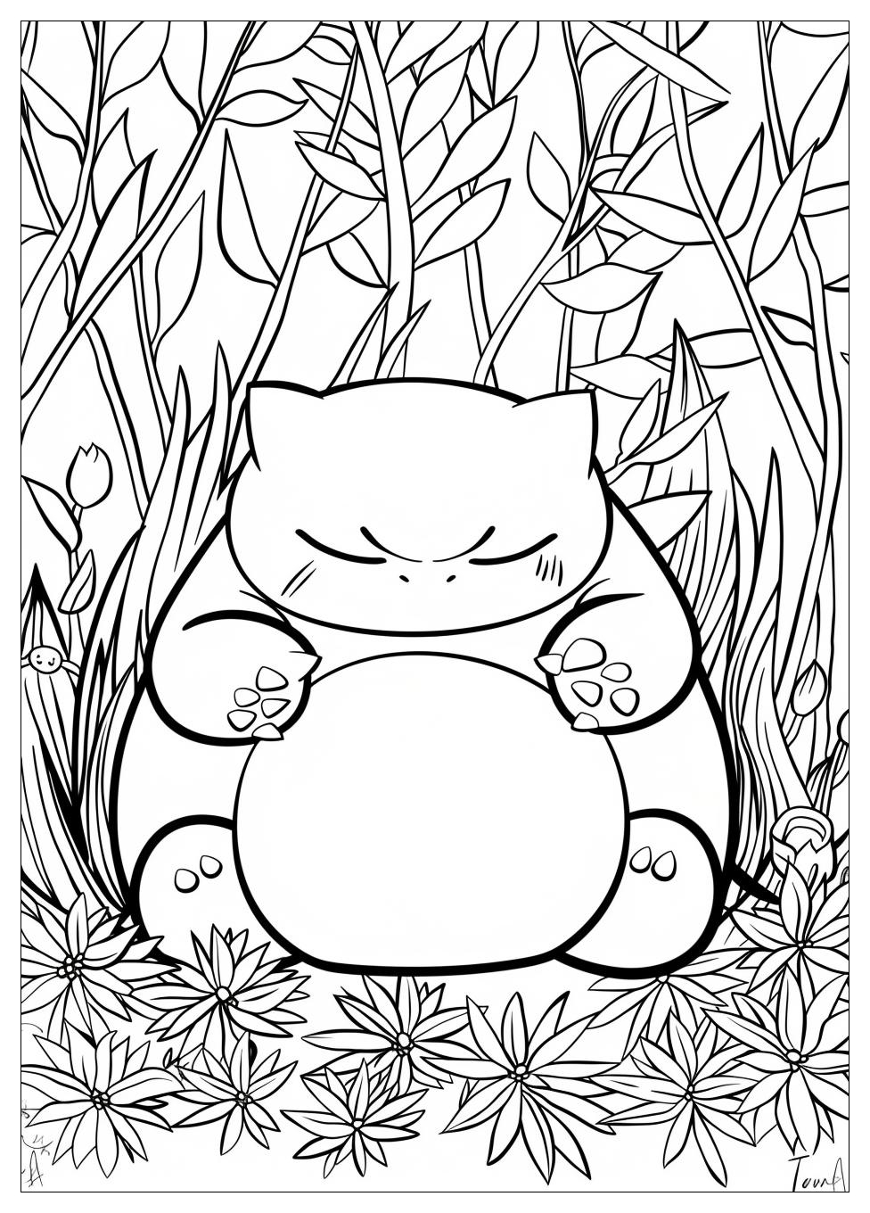 Snorlax Coloring Pages-12