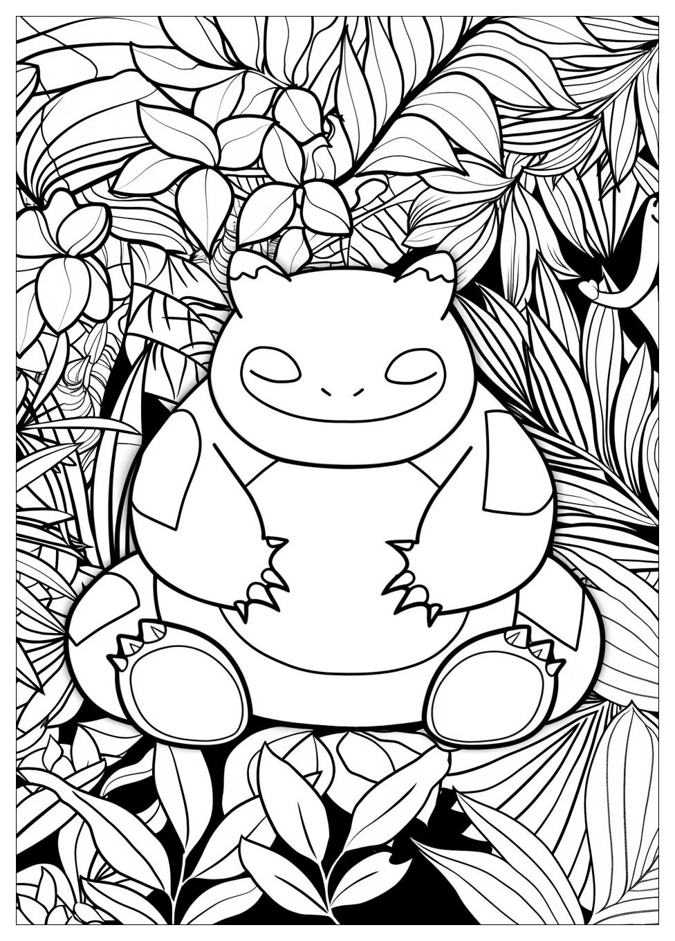 Snorlax Coloring Pages-14