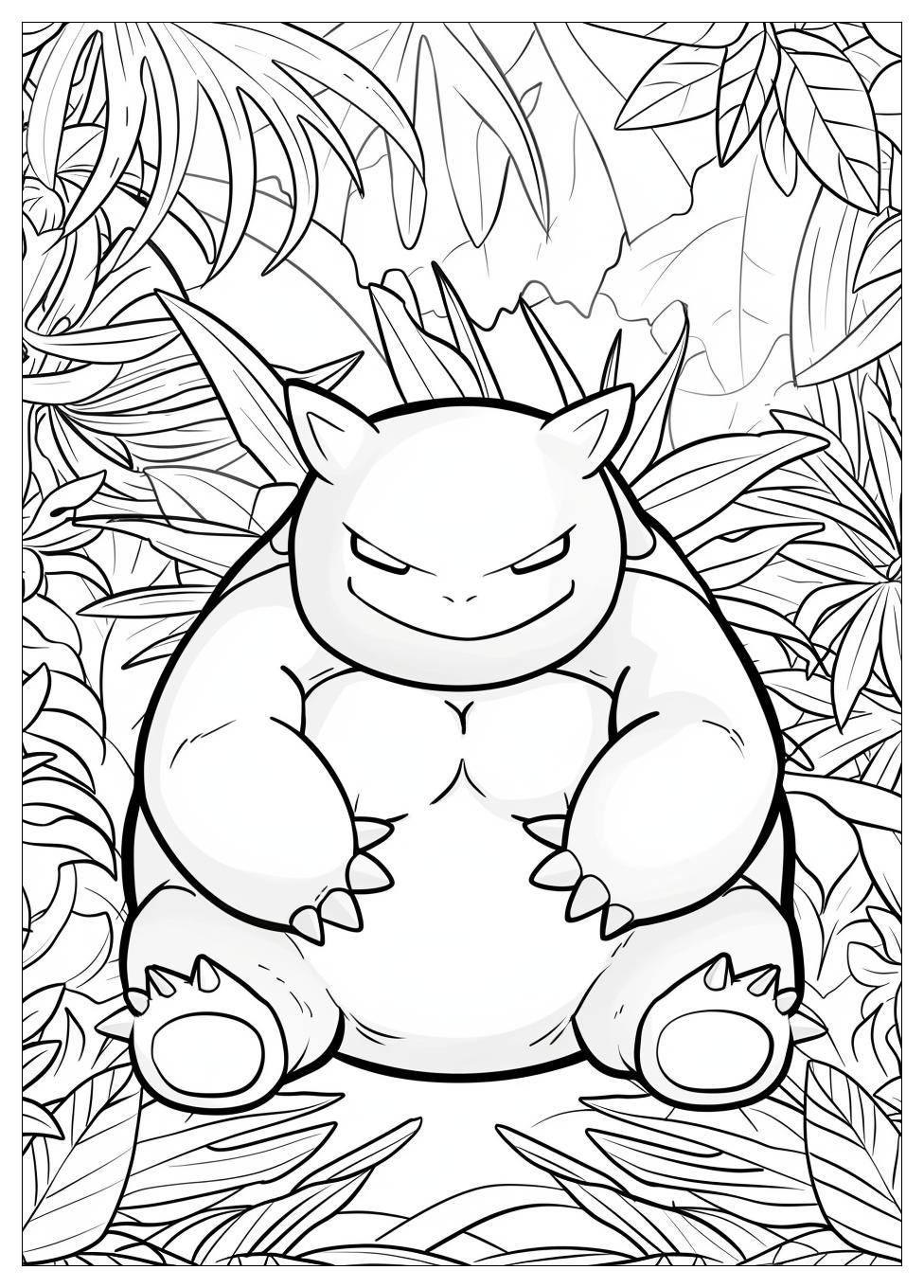 Snorlax Coloring Pages-15