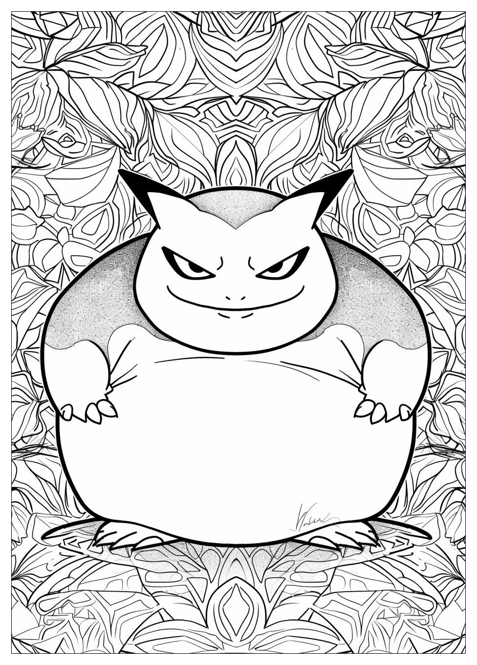 Snorlax Coloring Pages-16