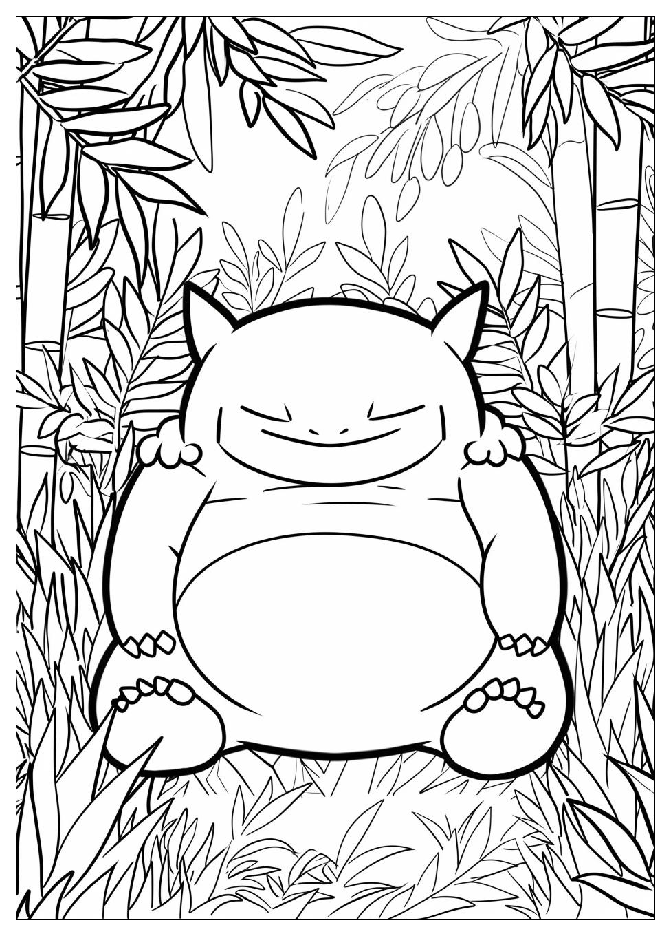 Snorlax Coloring Pages-17