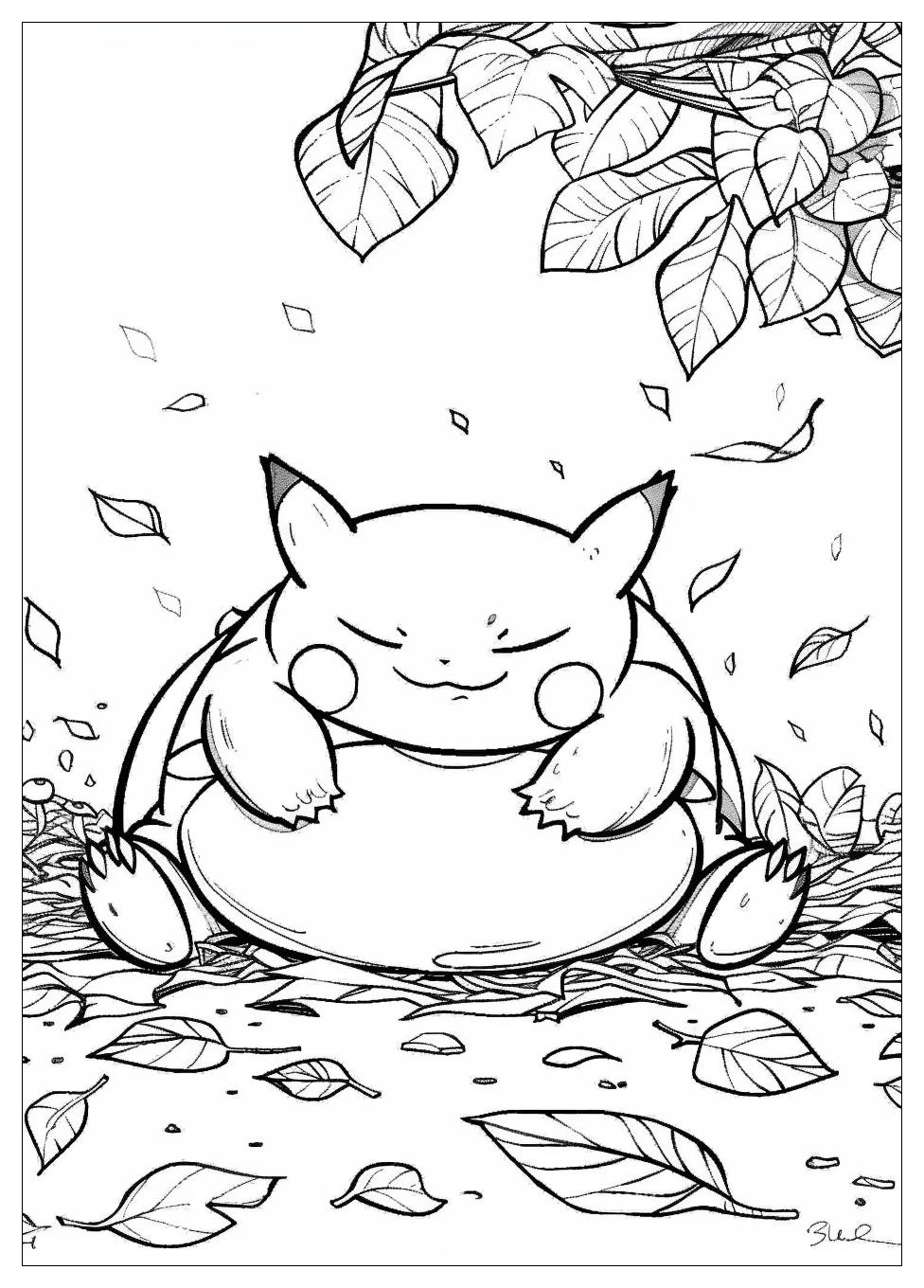 Snorlax Coloring Pages-2