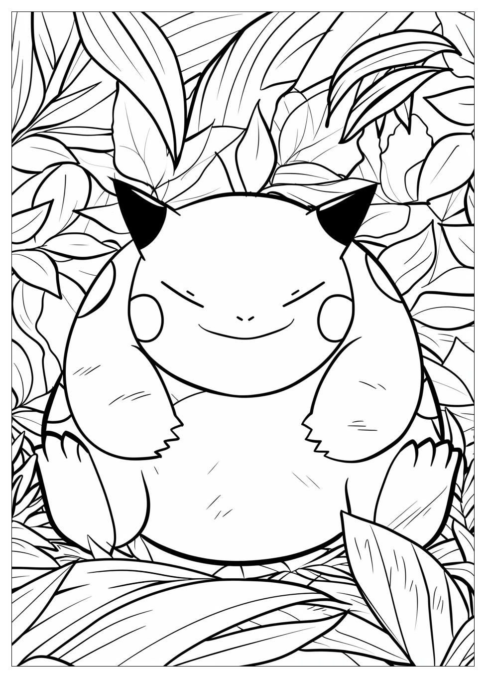 Snorlax Coloring Pages-3