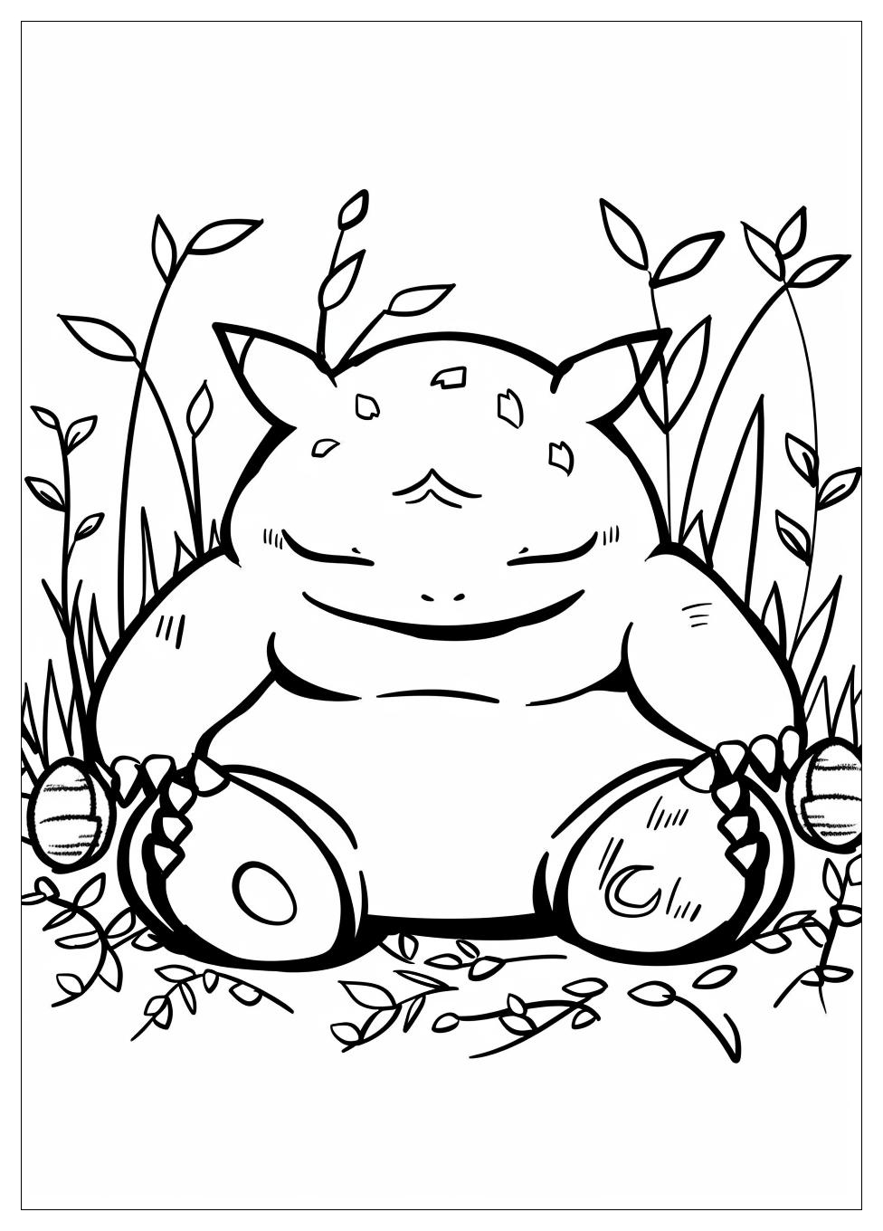 Snorlax Coloring Pages-4