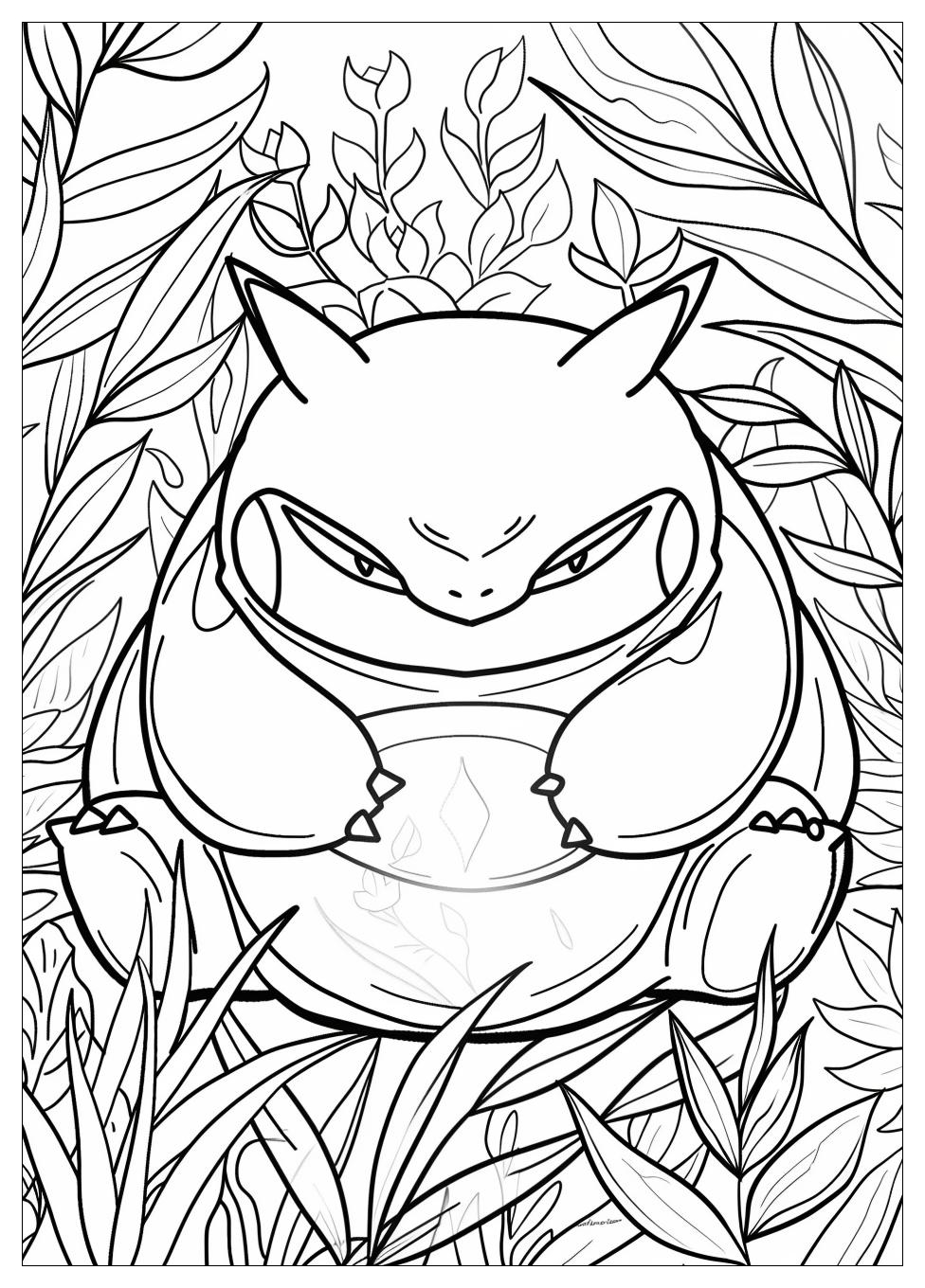 Snorlax Coloring Pages-5
