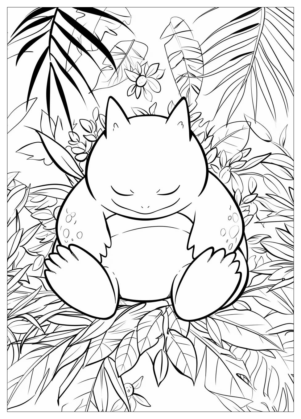 Snorlax Coloring Pages-9