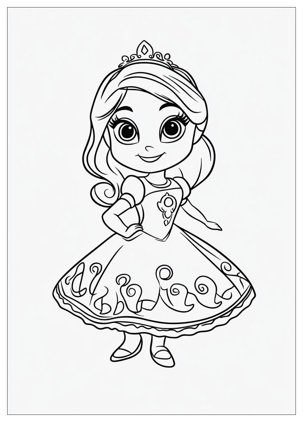 Sofia The First Coloring Pages-8