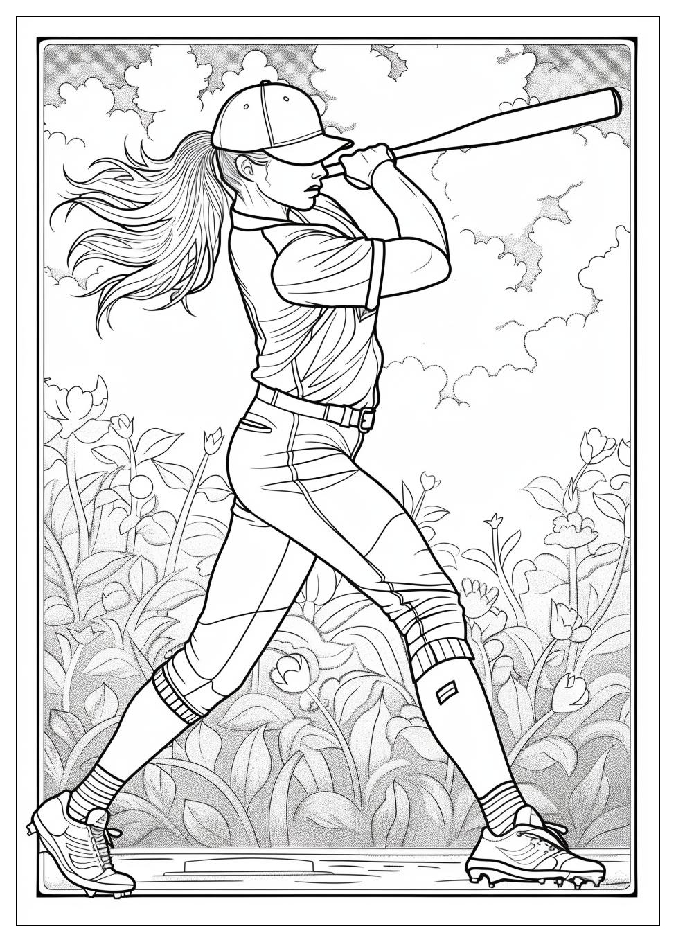 Softball Coloring Pages-3