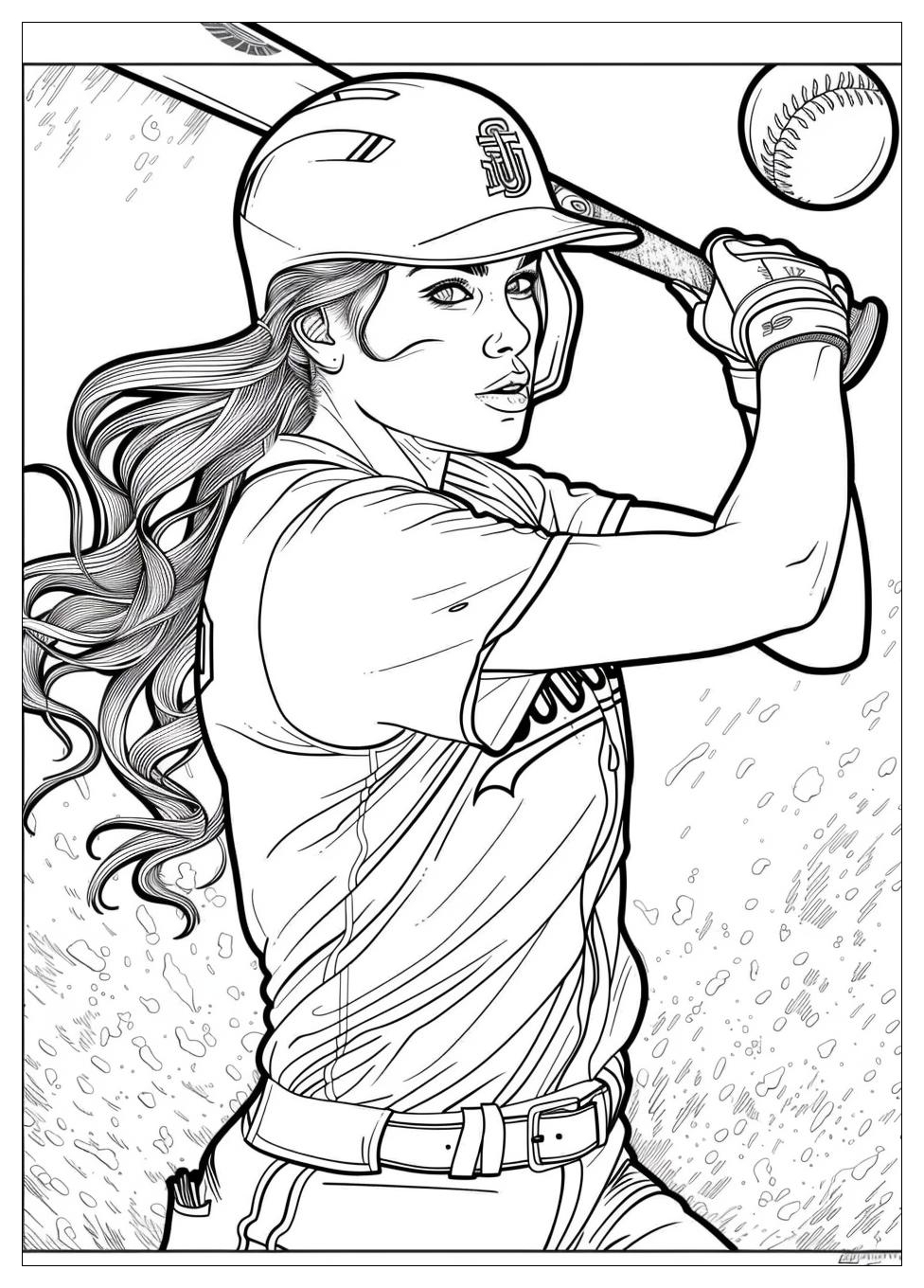 Softball Coloring Pages-7