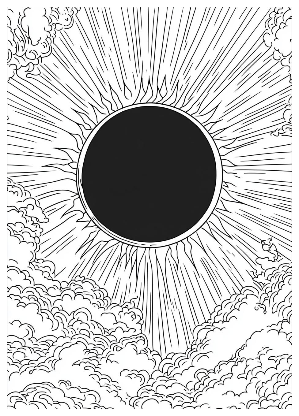 Solar Eclipse Coloring Pages-2