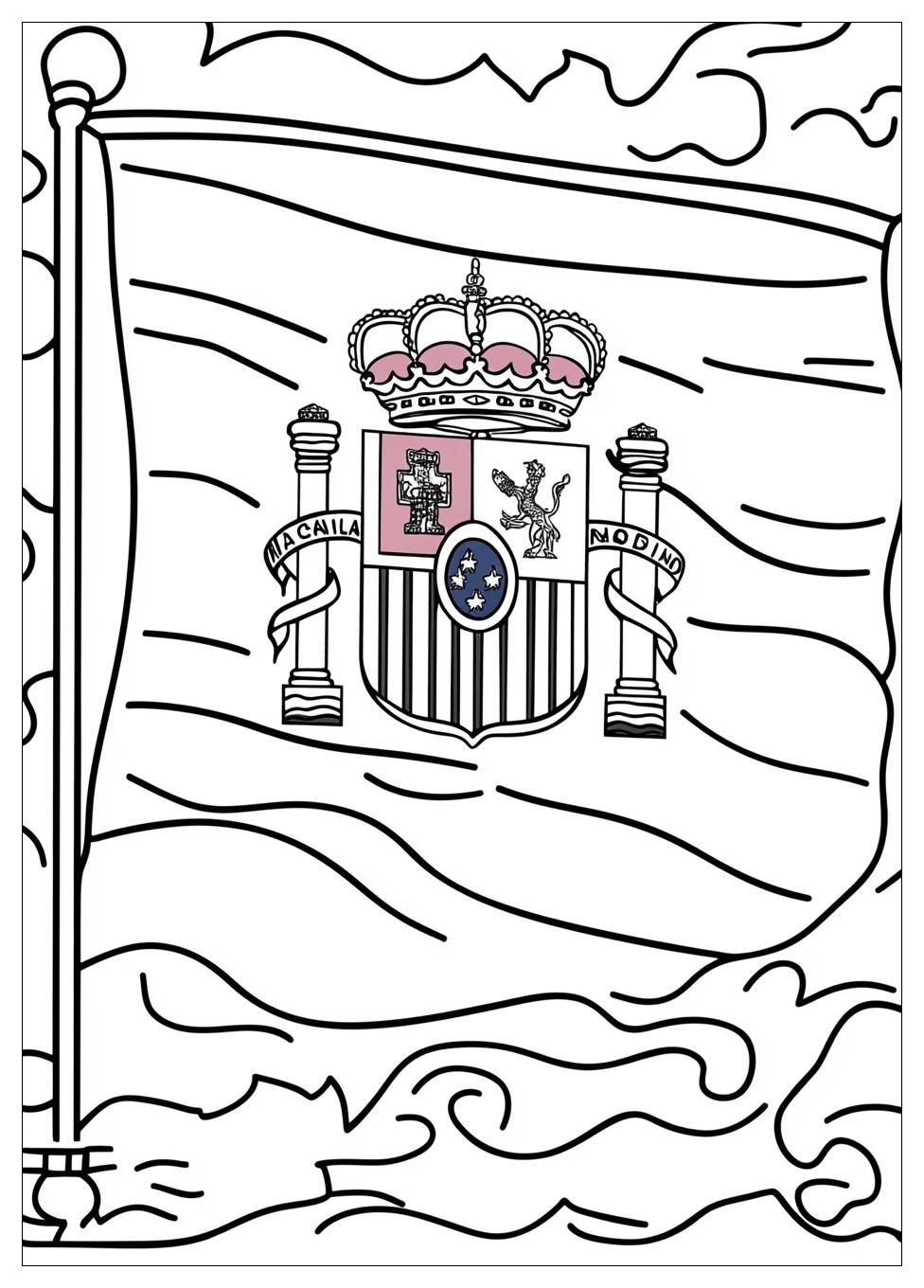 Spain Flag Coloring Pages-1