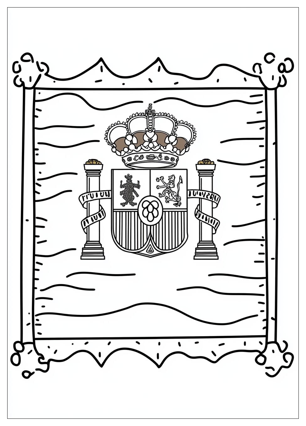 Spain Flag Coloring Pages-10