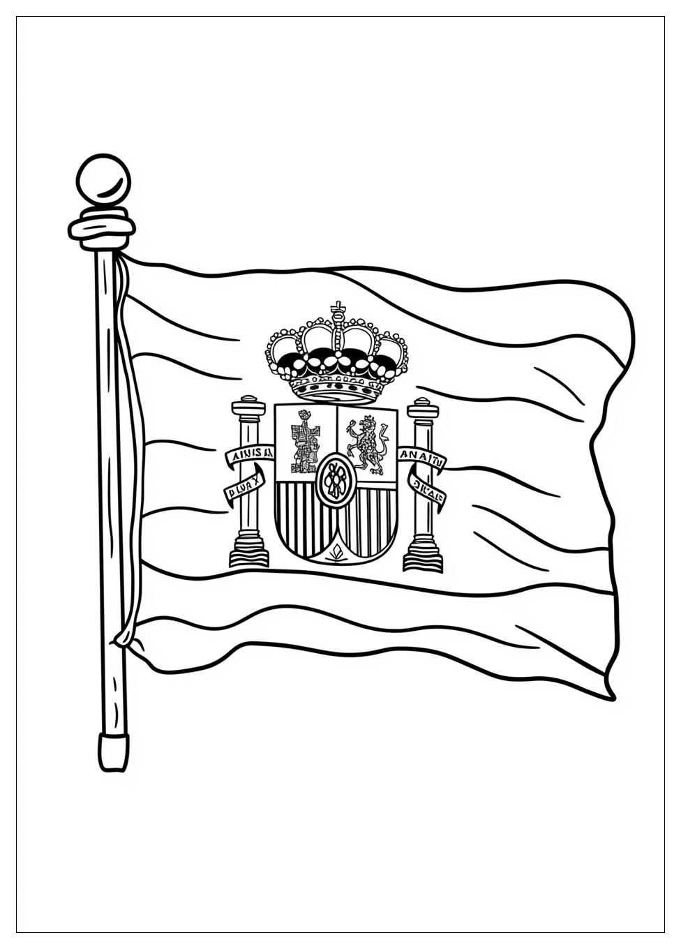 Spain Flag Coloring Pages-12