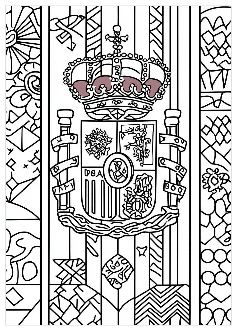 Spain Flag Coloring Pages-13