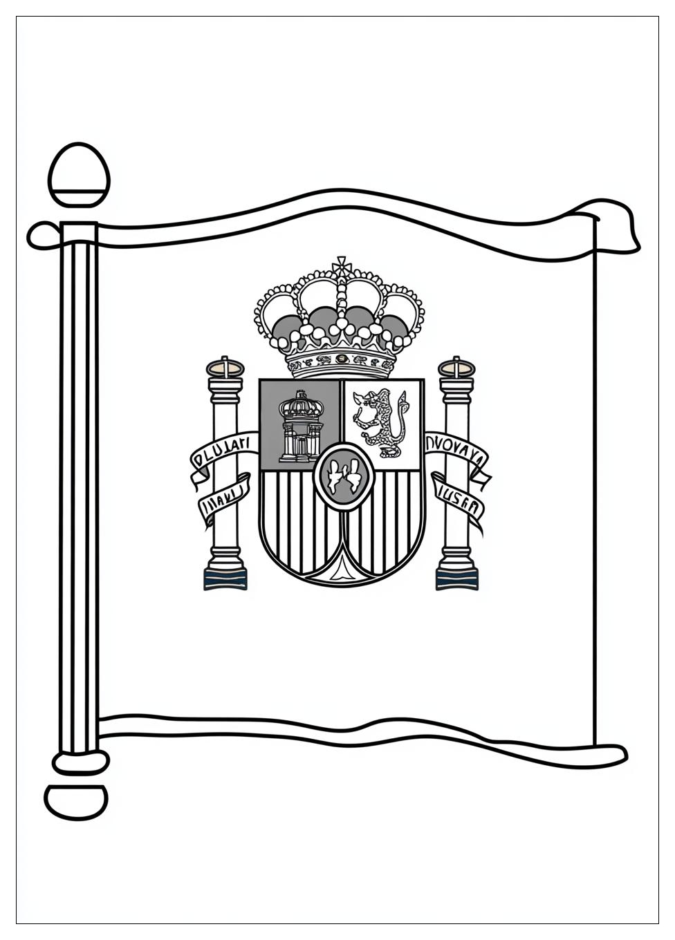 Spain Flag Coloring Pages-14