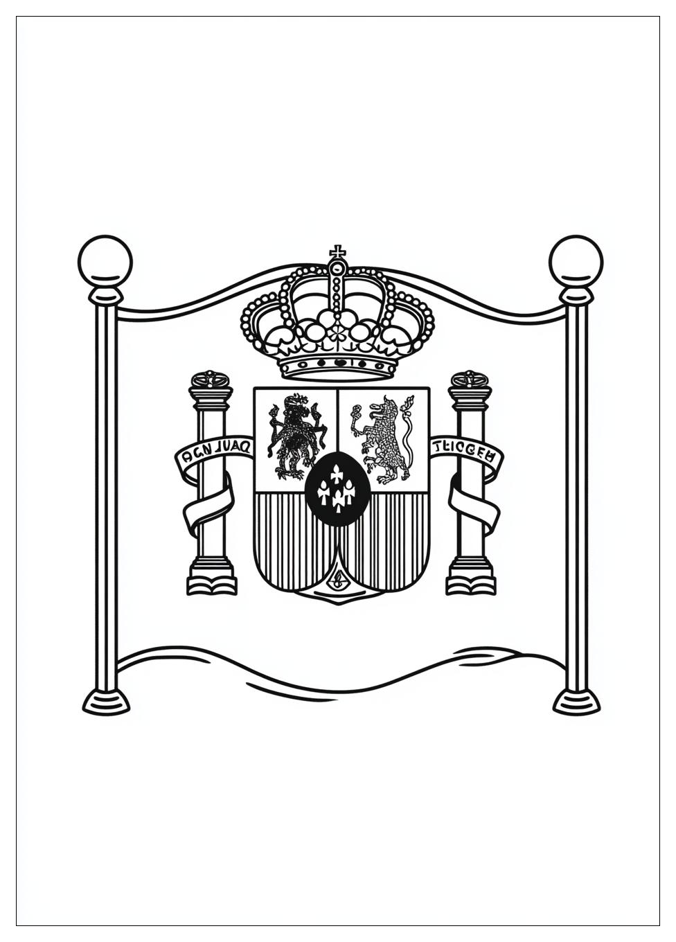 Spain Flag Coloring Pages-15