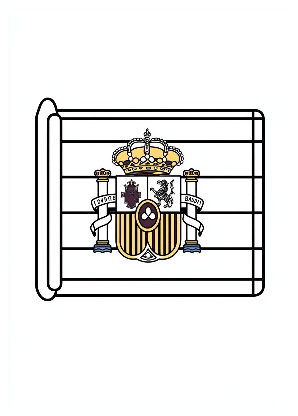 Spain Flag Coloring Pages-16