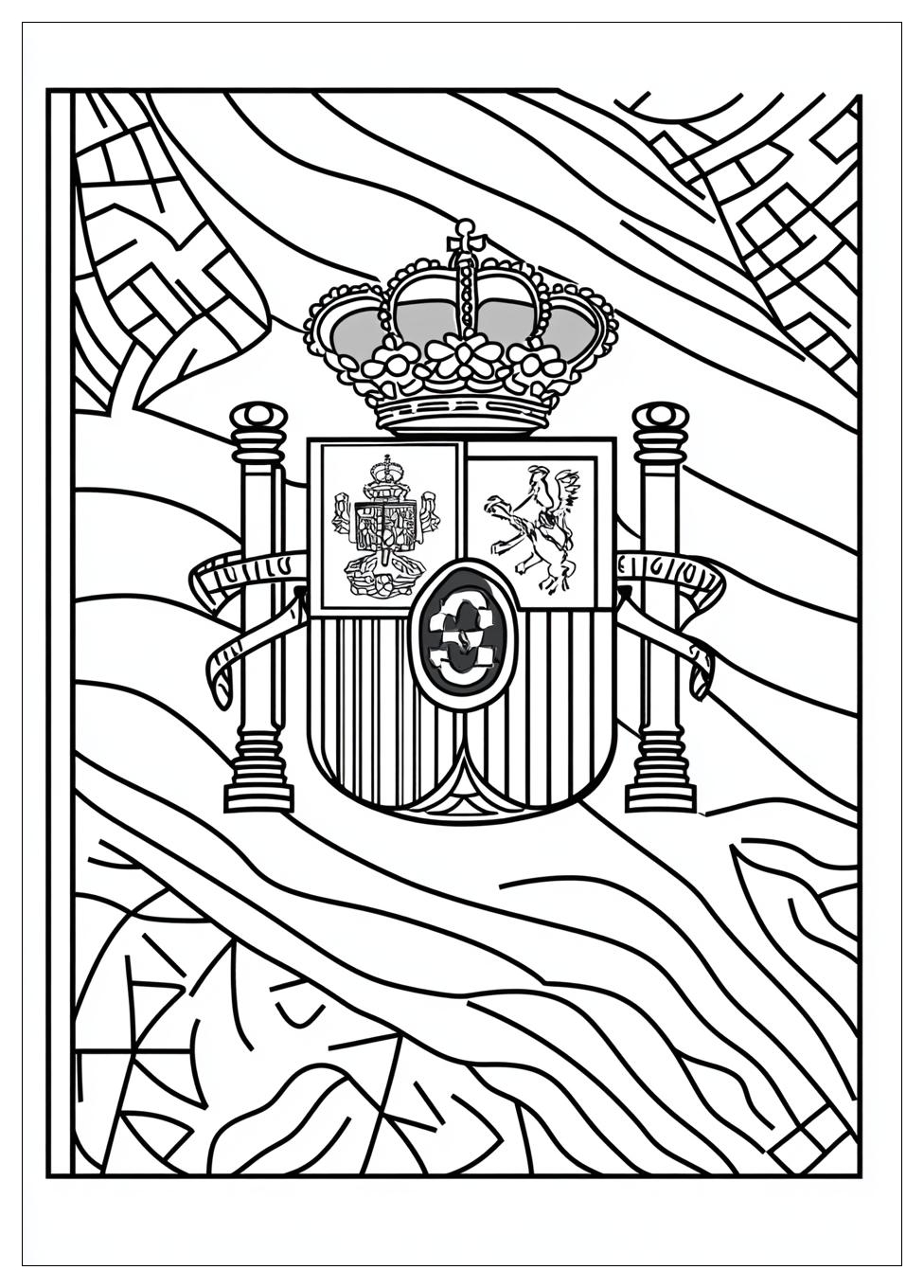 Spain Flag Coloring Pages-18