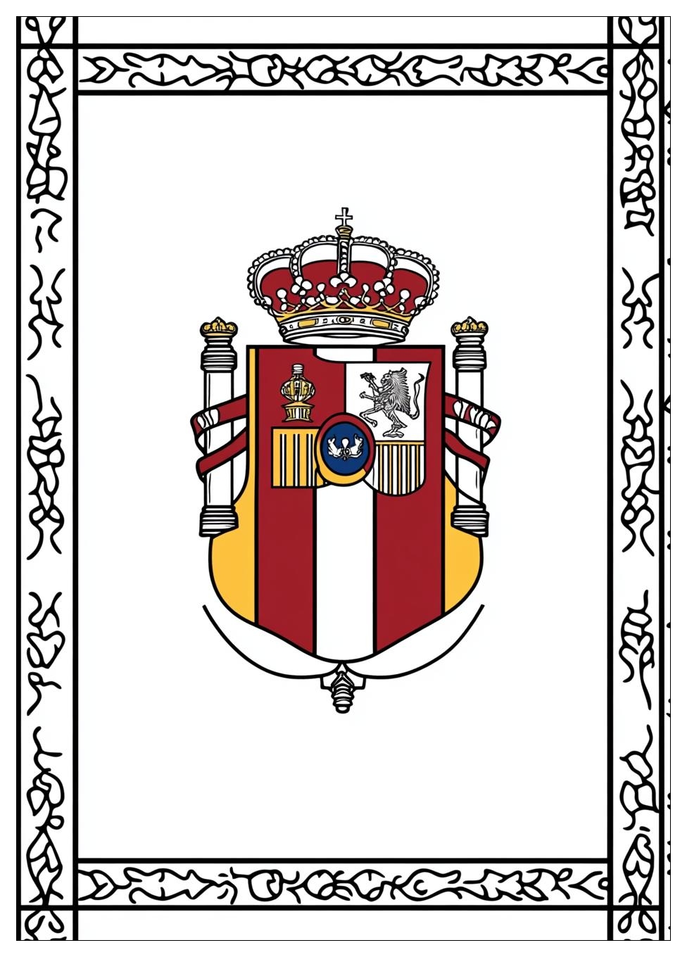 Spain Flag Coloring Pages-19
