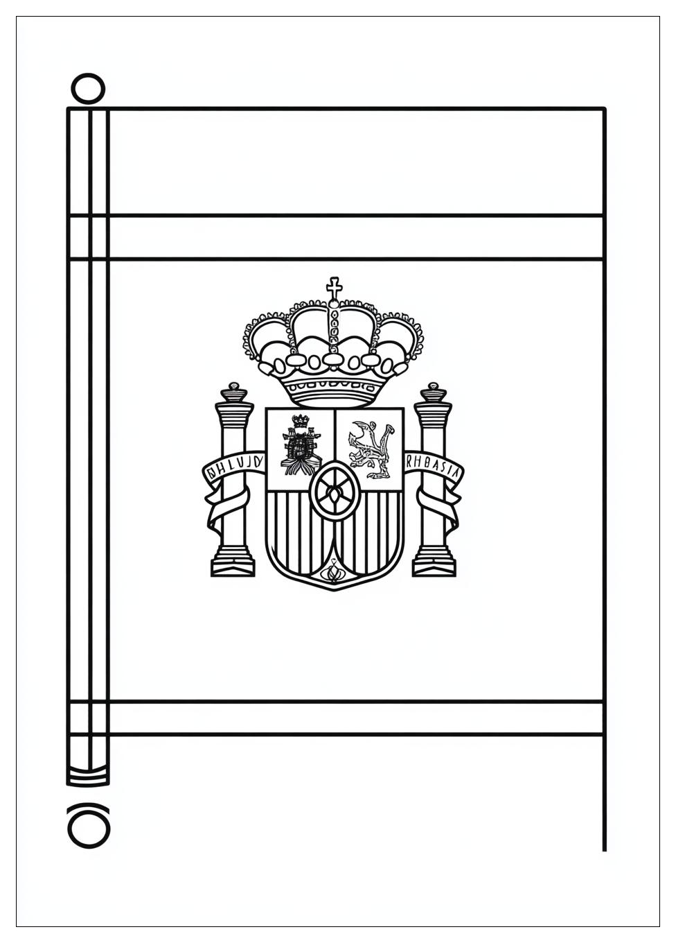 Spain Flag Coloring Pages-2