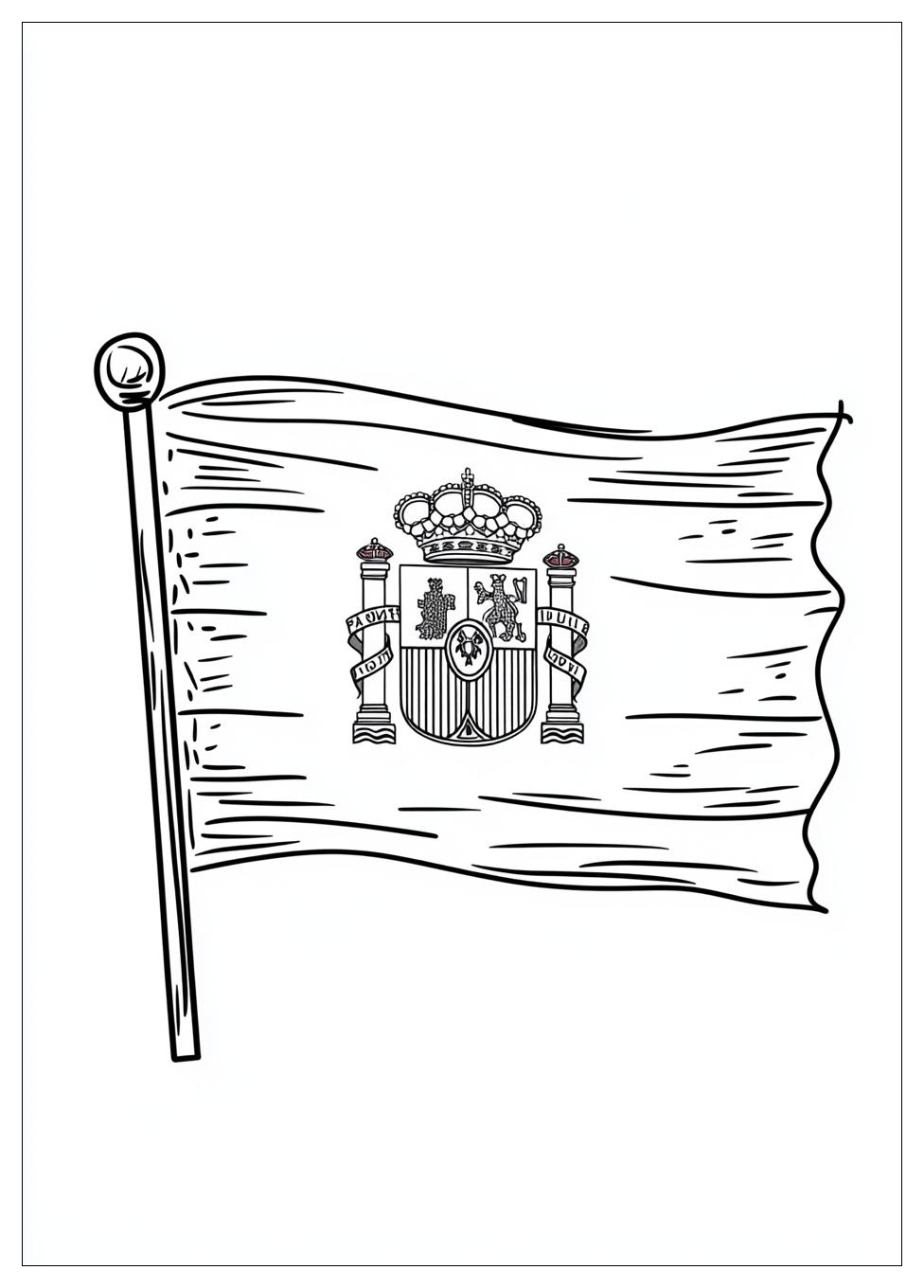 Spain Flag Coloring Pages-20