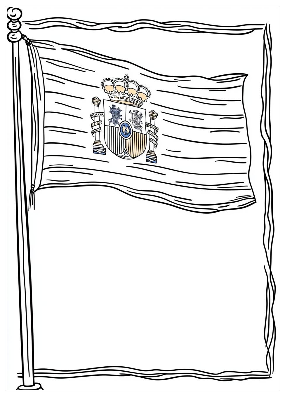 Spain Flag Coloring Pages-4