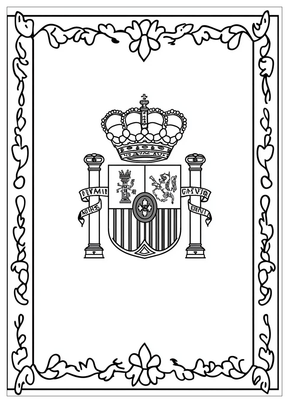 Spain Flag Coloring Pages-5