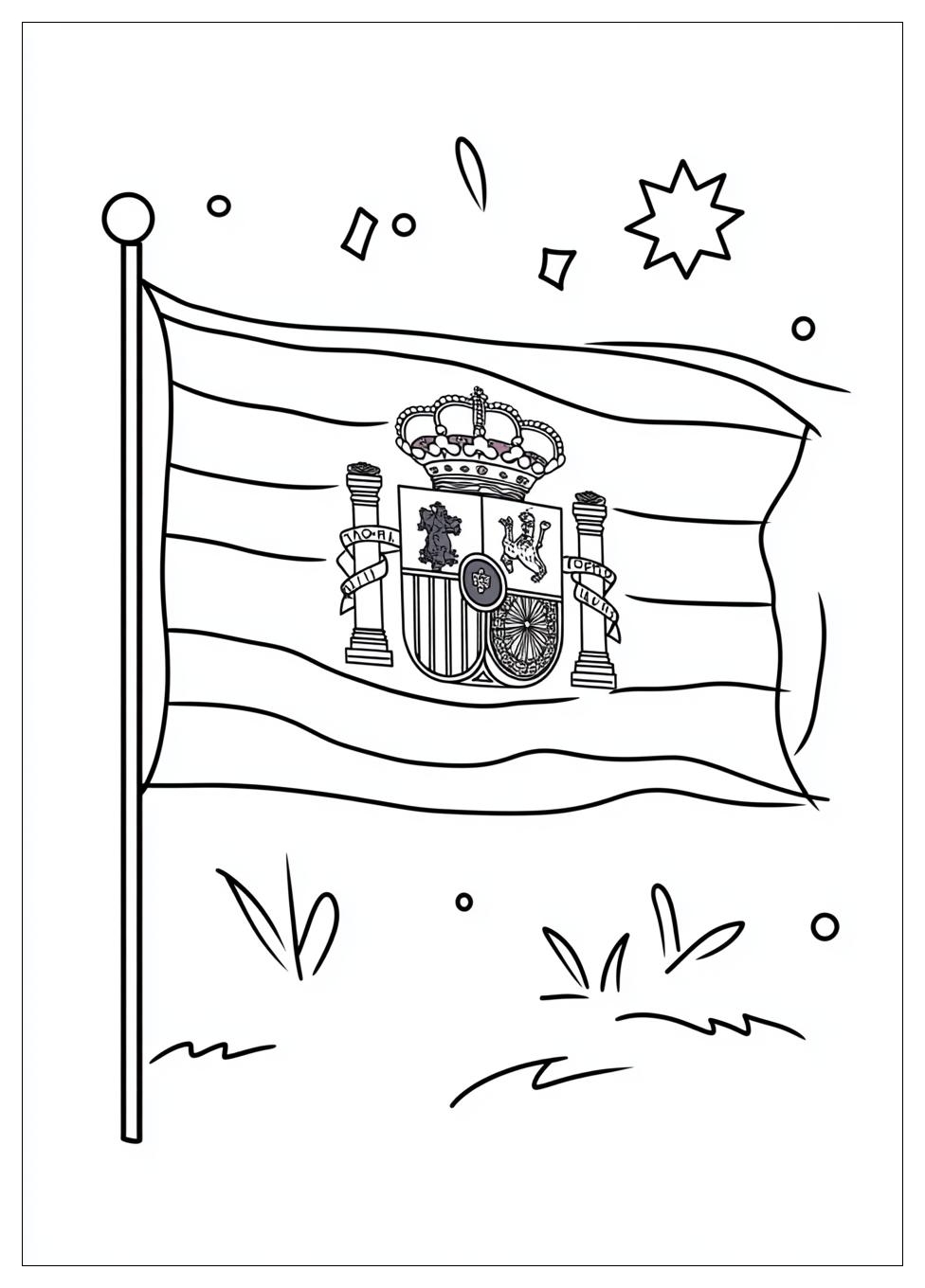 Spain Flag Coloring Pages-7
