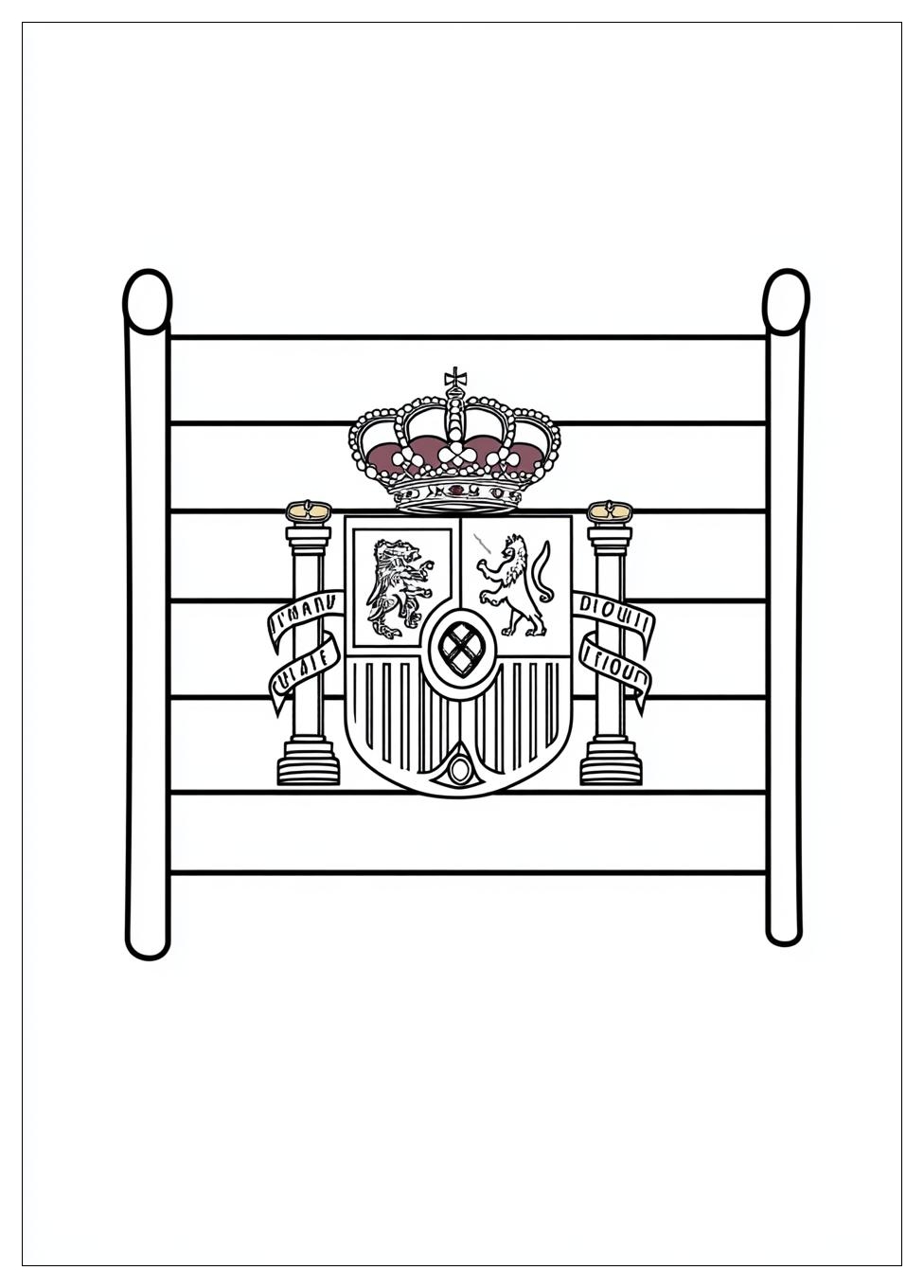 Spain Flag Coloring Pages-8