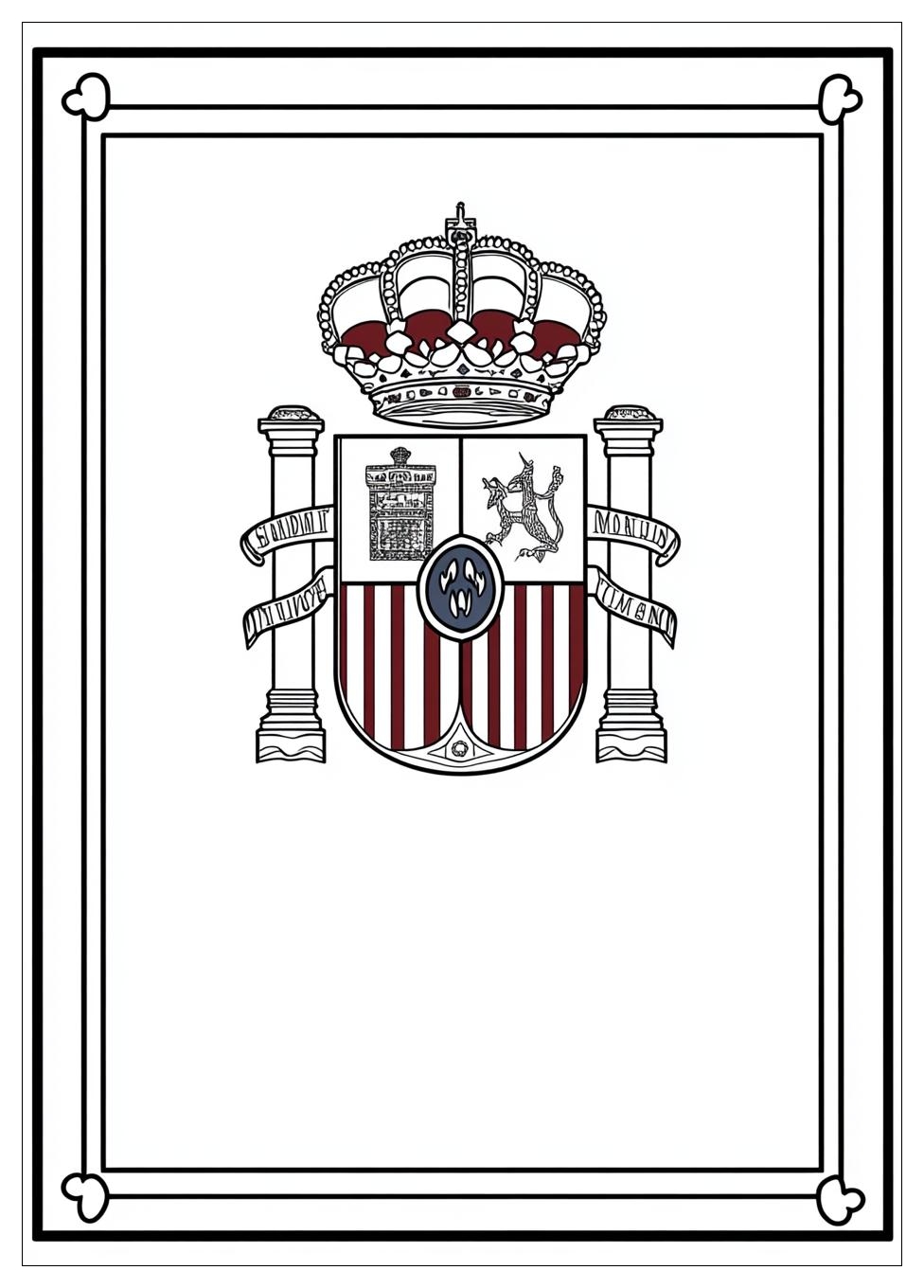Spain Flag Coloring Pages-9
