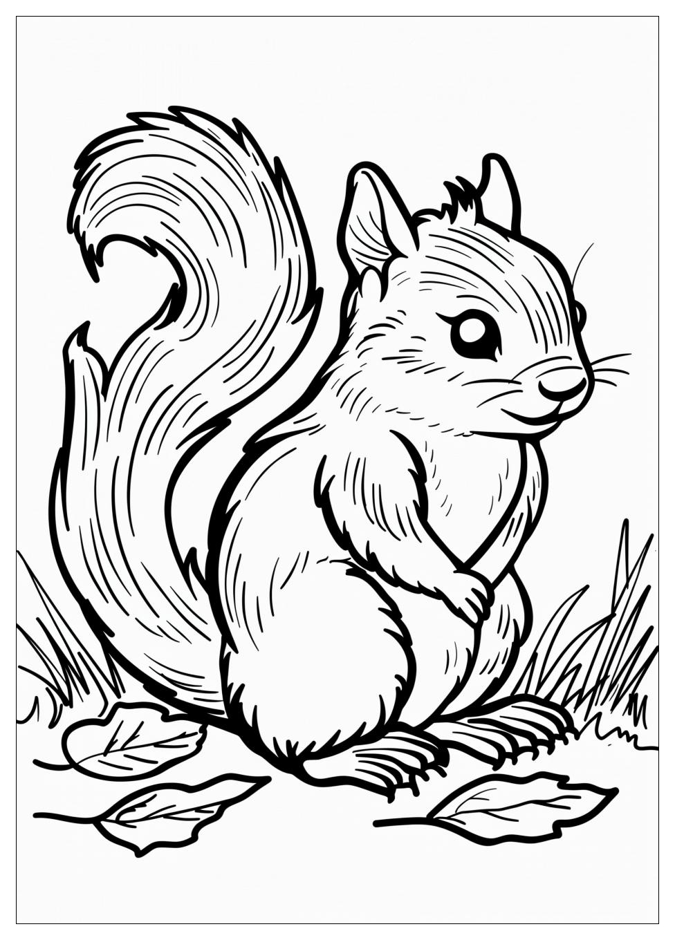 Squirrel Coloring Pages-12