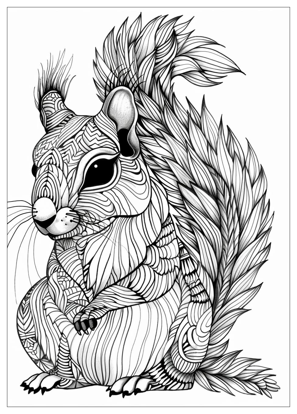 Squirrel Coloring Pages-13