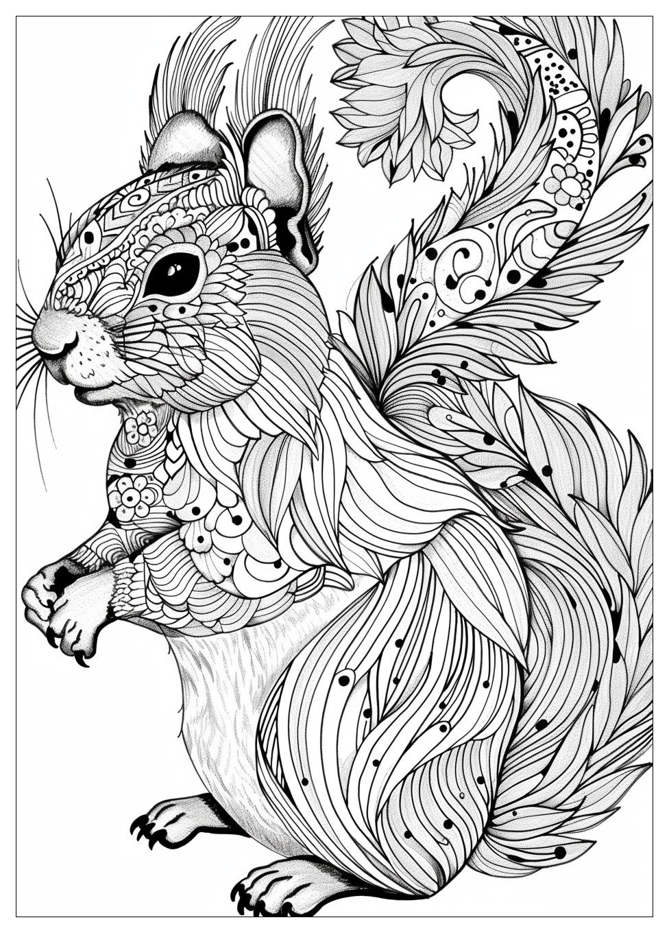 Squirrel Coloring Pages-14