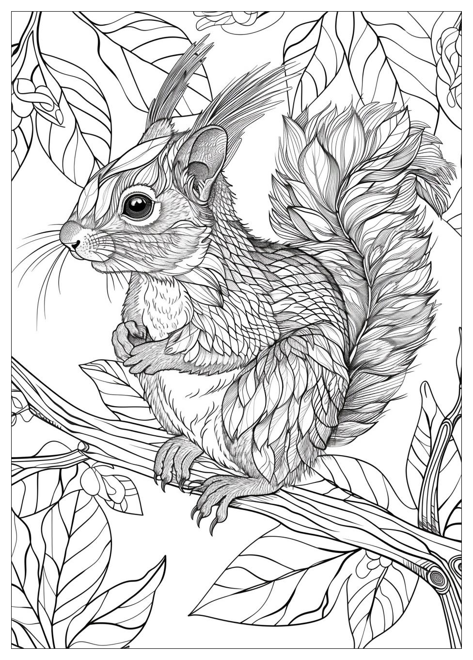 Squirrel Coloring Pages-15
