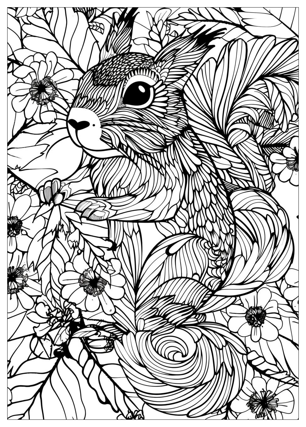 Squirrel Coloring Pages-19