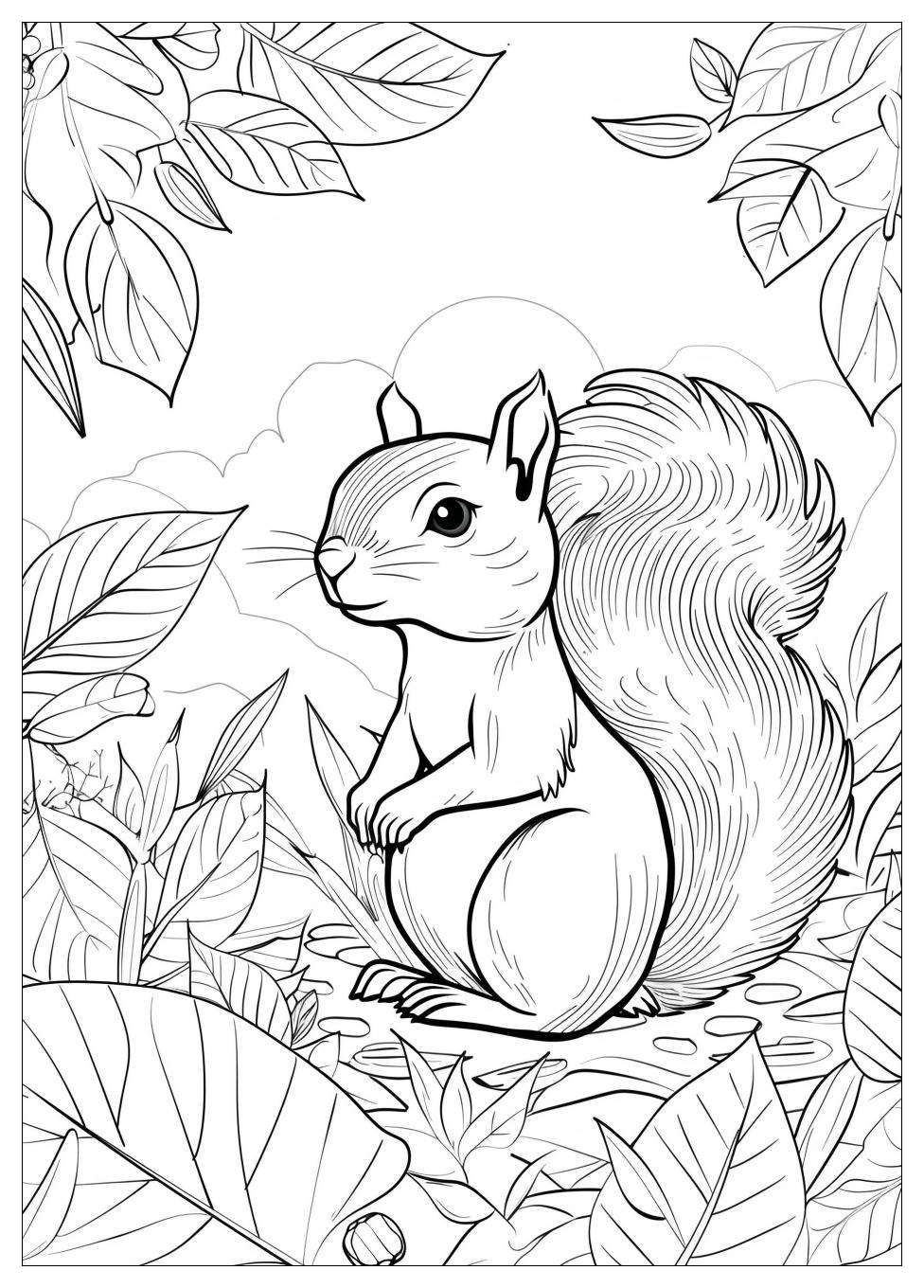 Squirrel Coloring Pages-2