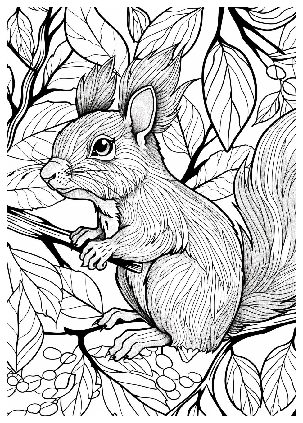 Squirrel Coloring Pages-20