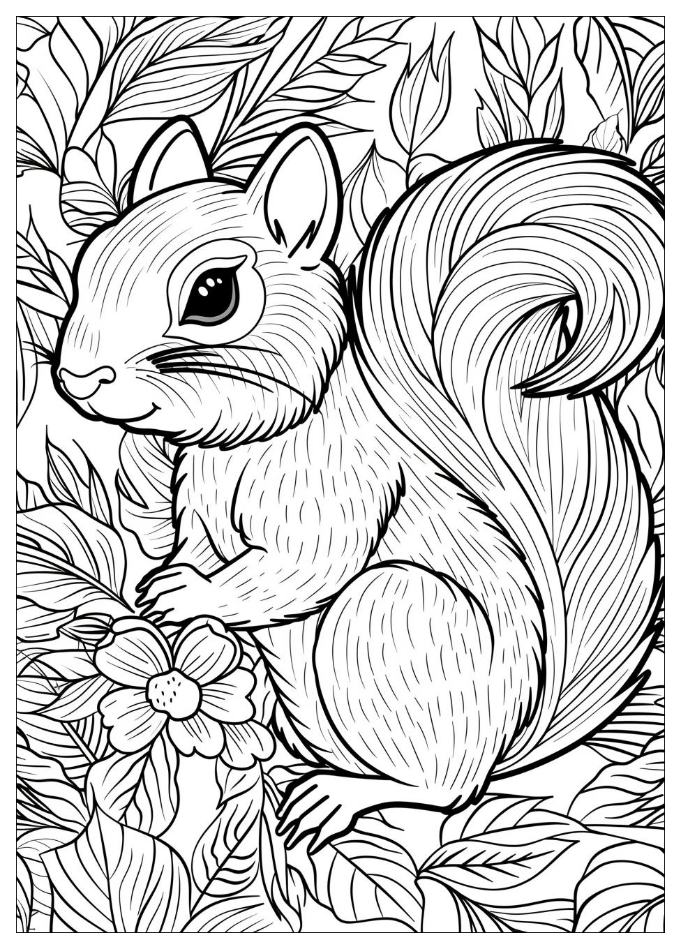 Squirrel Coloring Pages-3