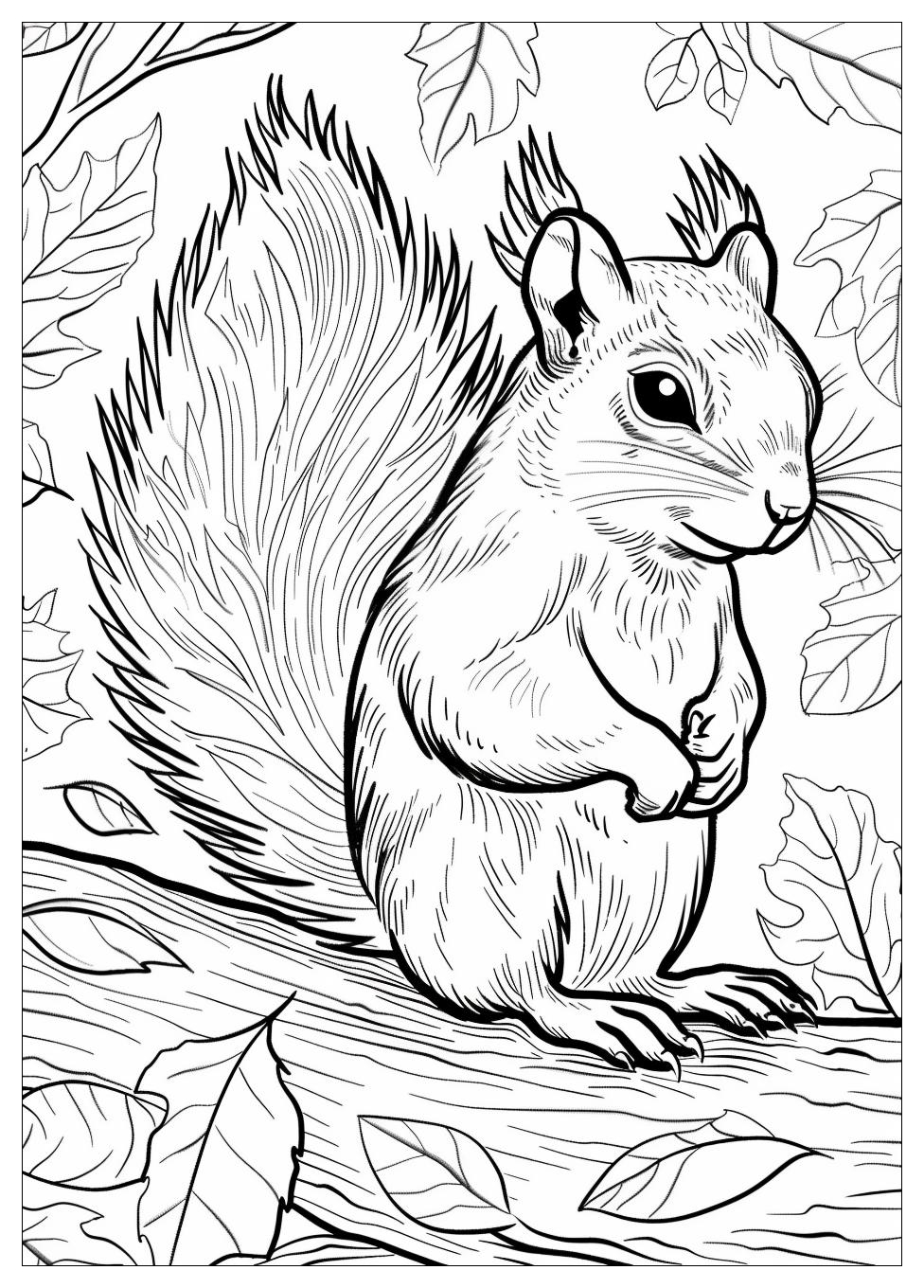 Squirrel Coloring Pages-4