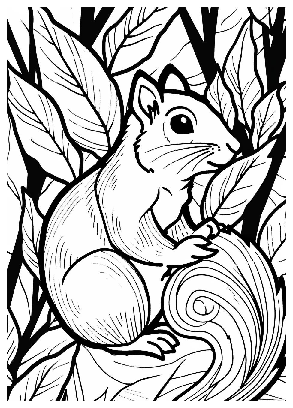 Squirrel Coloring Pages-6