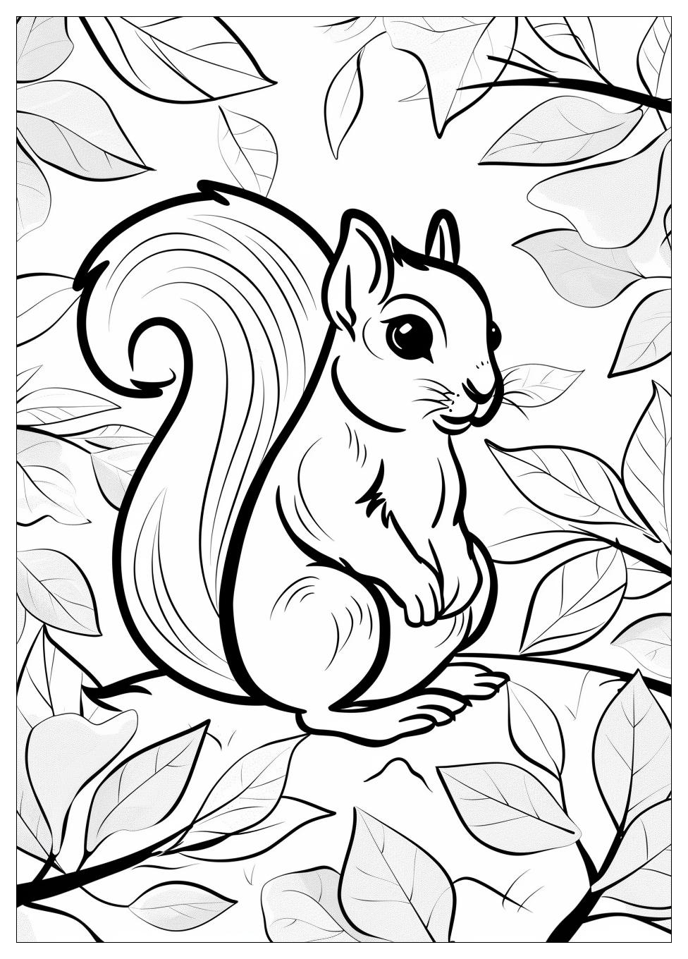 Squirrel Coloring Pages-7