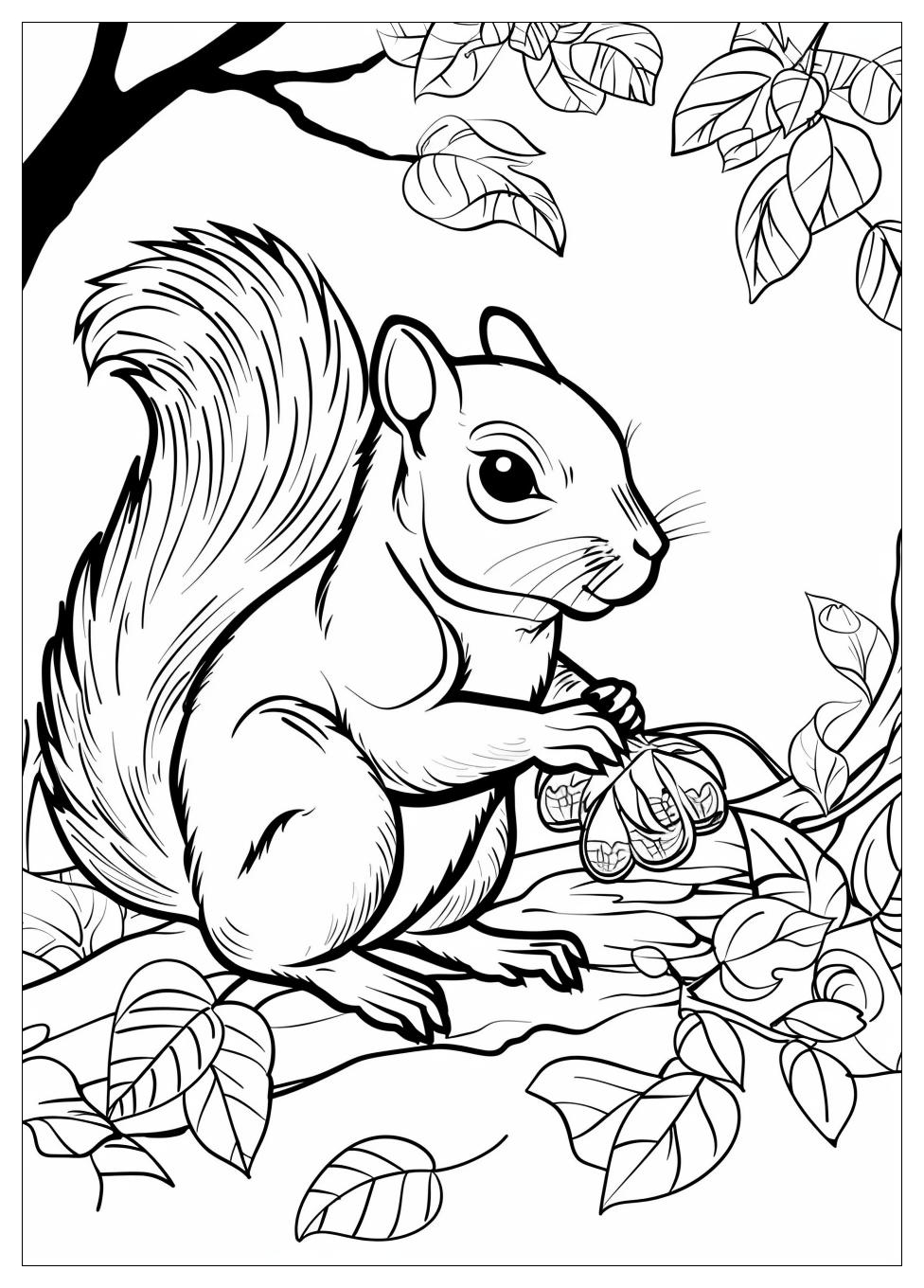 Squirrel Coloring Pages-8