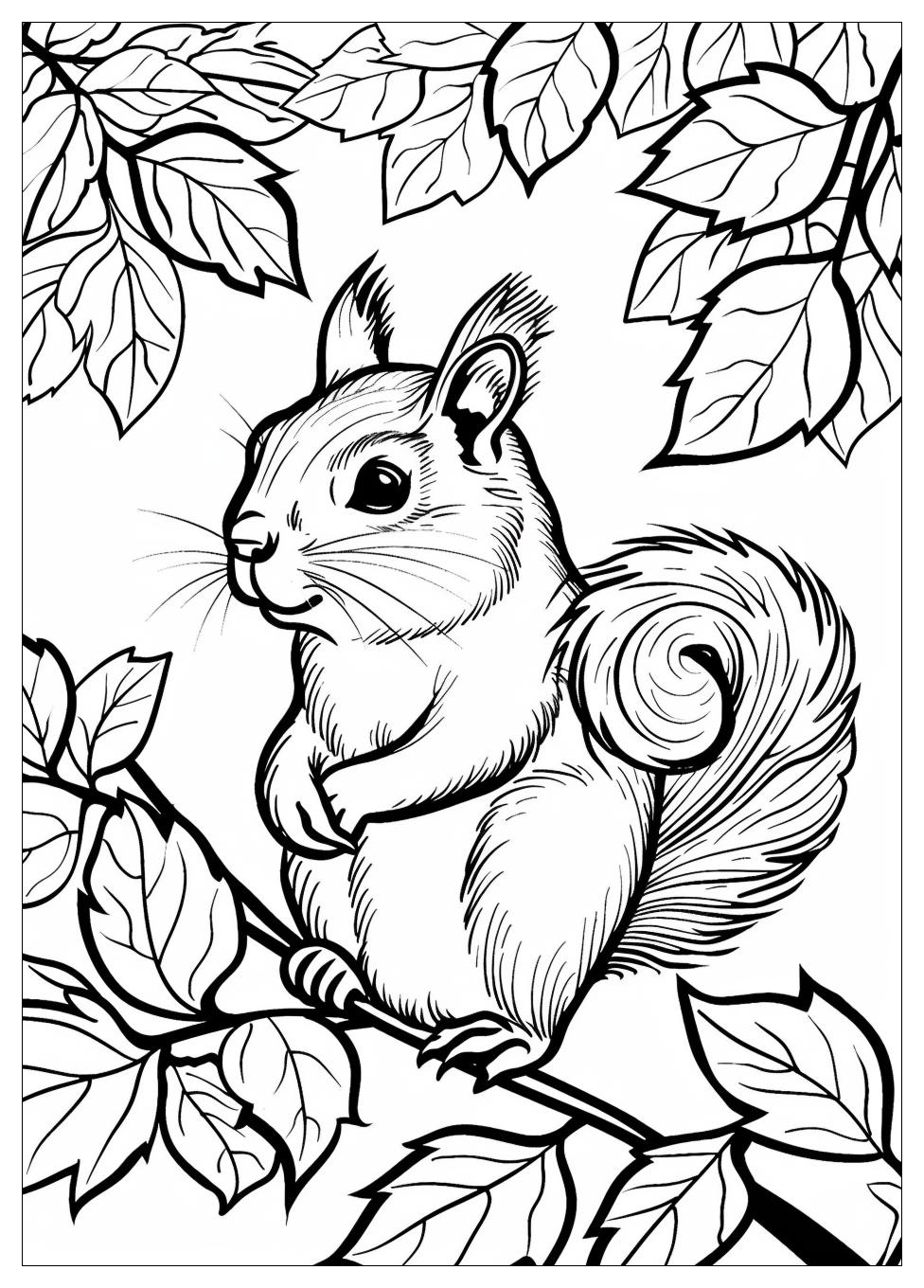 Squirrel Coloring Pages-9