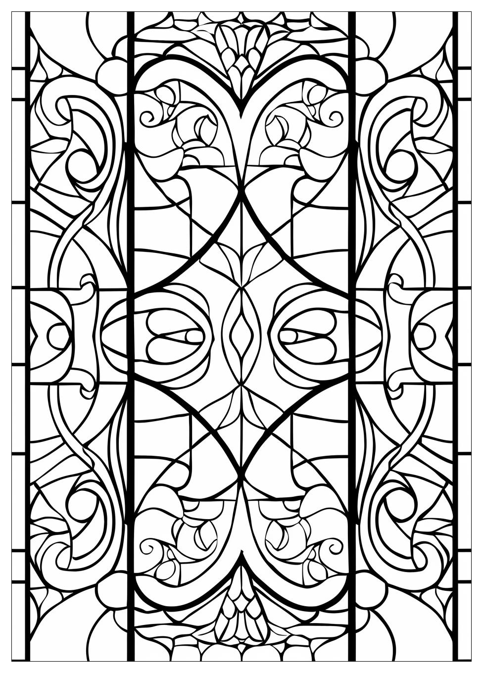 Stained Glass Coloring Pages-8