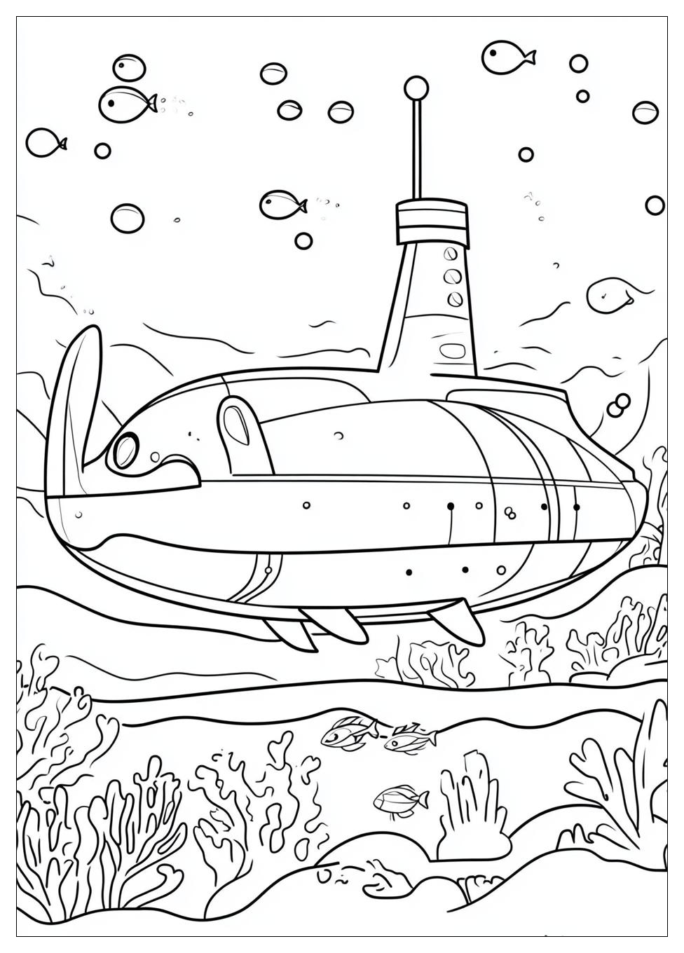 Submarine Coloring Pages-12