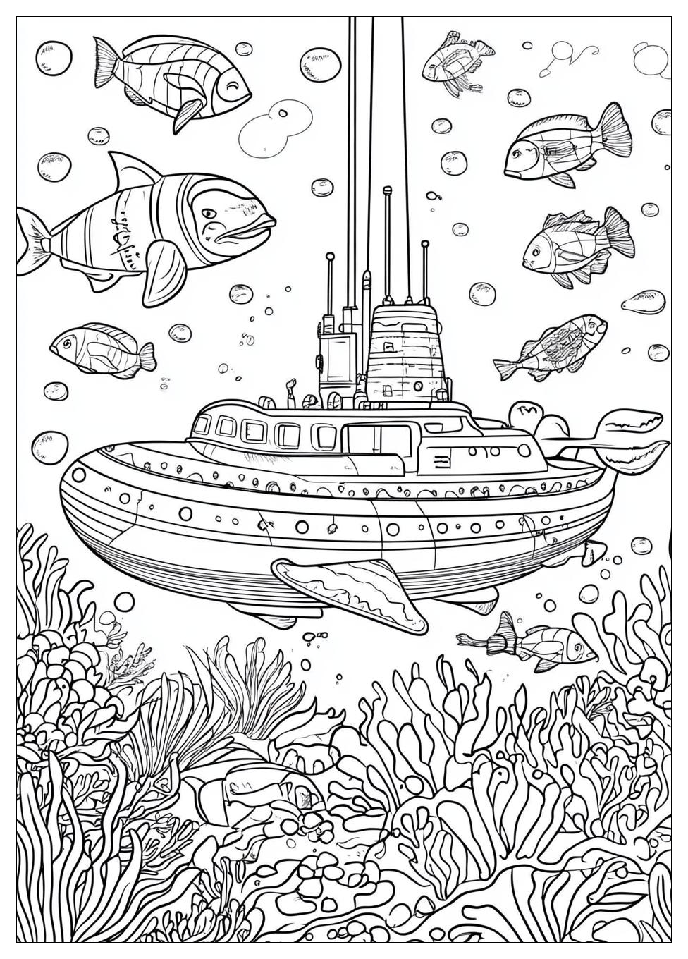 Submarine Coloring Pages-13